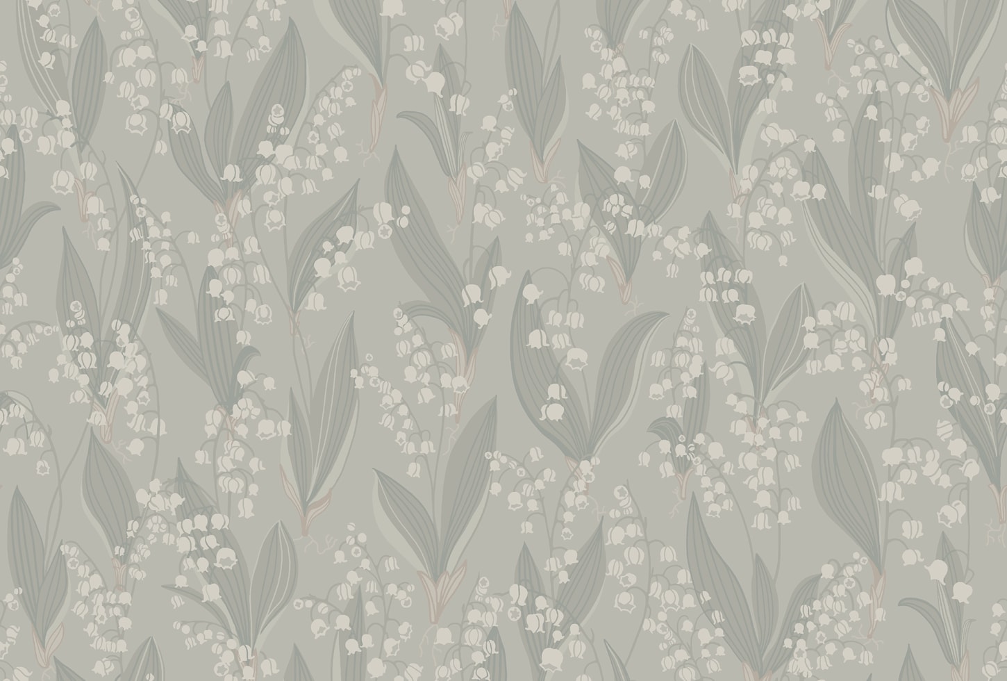 Sandberg tapeet Liljekonvalj, Sage Green 479-38