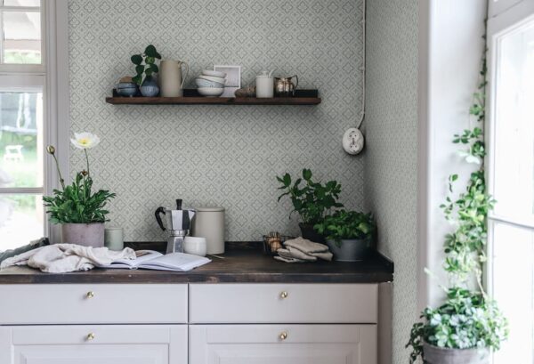 Sandberg tapeet Edvin, Willow Green 482-18