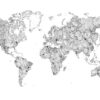Sandberg pilttapeet World Map, Black 630-09