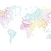 Sandberg pilttapeet World Map Multi 630-19