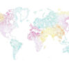Sandberg pilttapeet World Map Multi 630-19