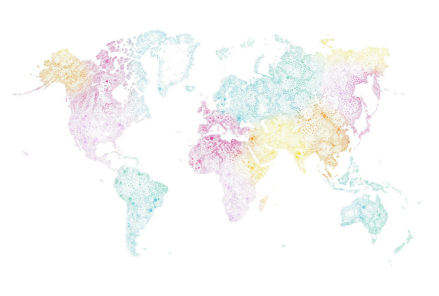 Sandberg pilttapeet World Map Multi 630-19