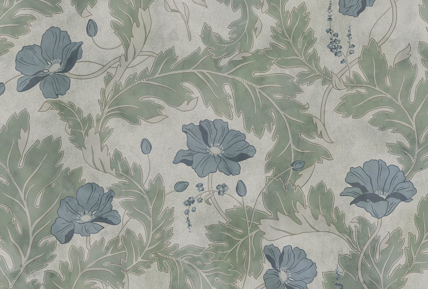 Sandberg pilttapeet Poppy, Garden Green 660-38
