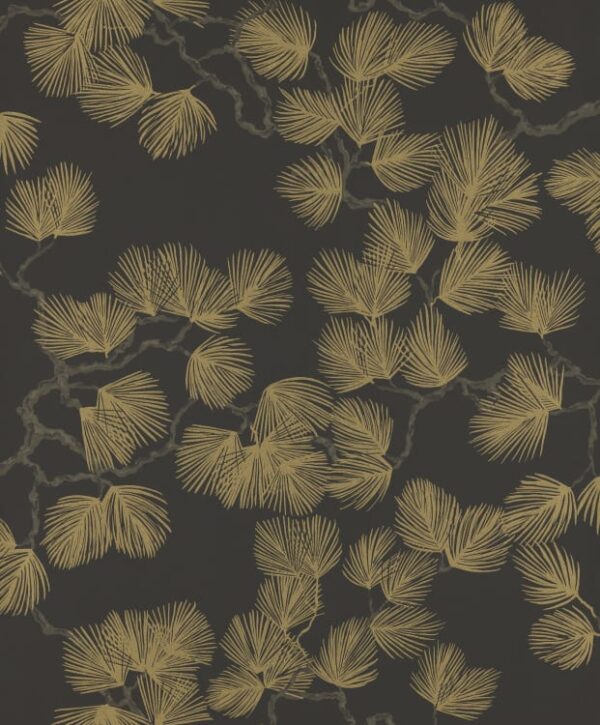 Sandberg tapeet Pine, Black 804-99