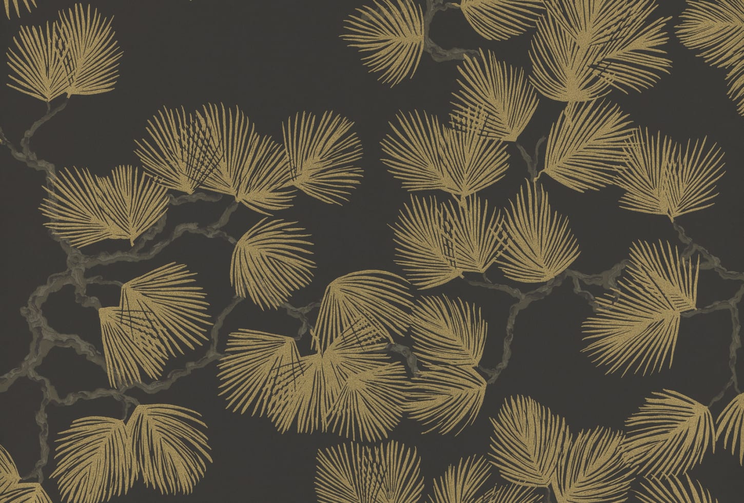 Sandberg tapeet Pine, Black 804-99