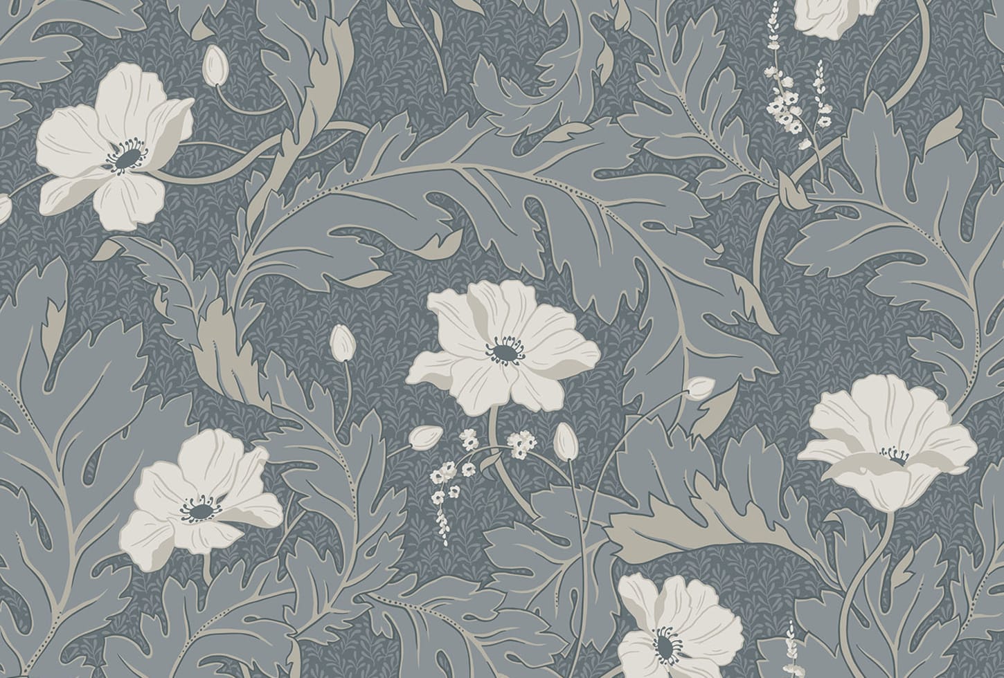 Sandberg tapeet Charlotta Petrol 830-66