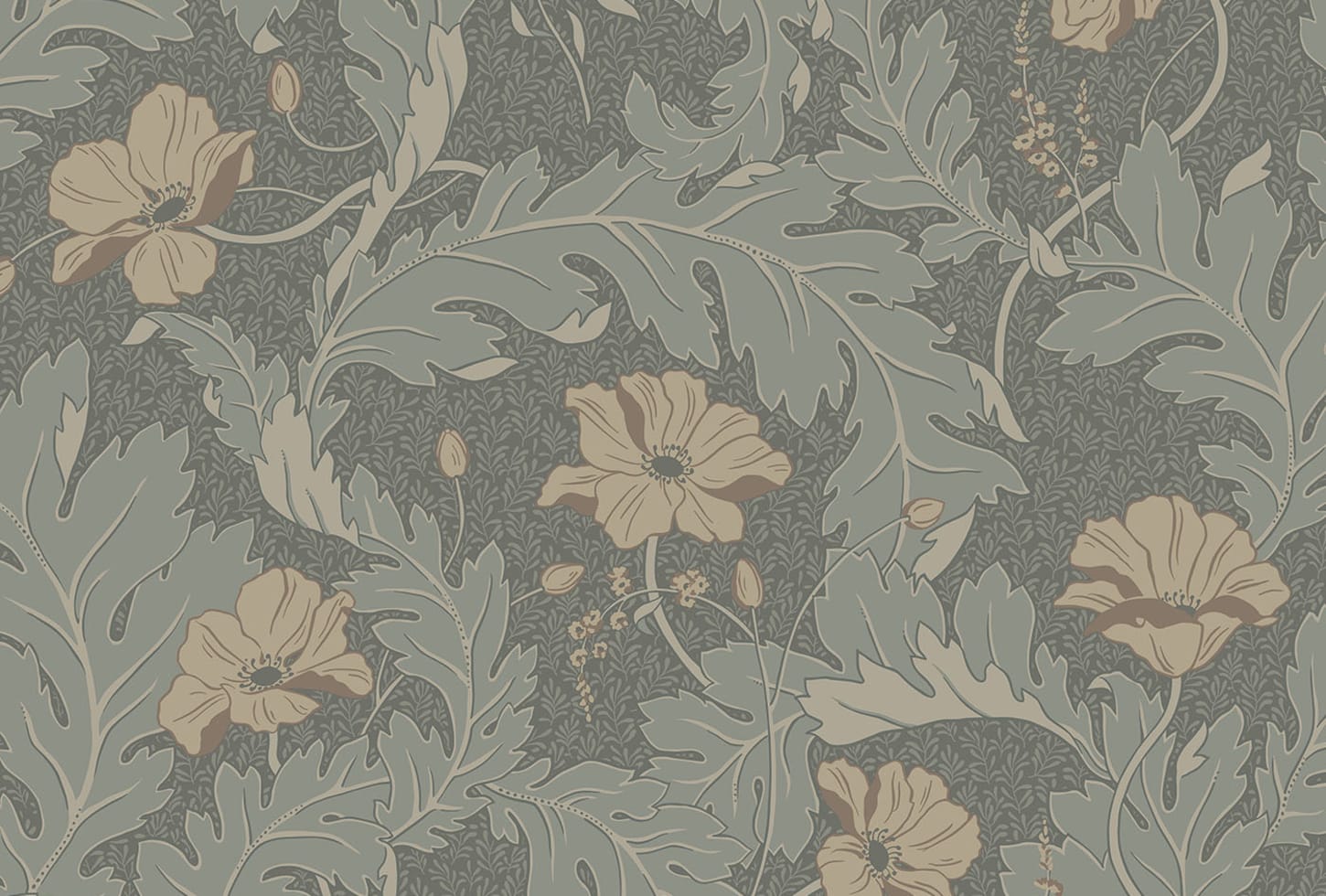 Sandberg tapeet Charlotta Forest Green 830-78