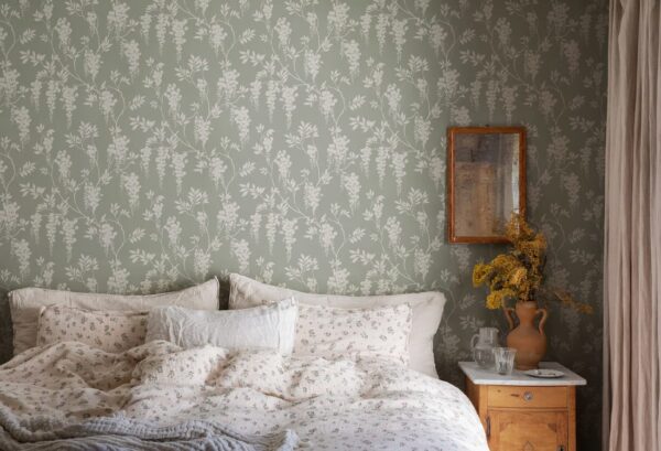 Sandberg tapeet Hedvig Garden Green 833-28