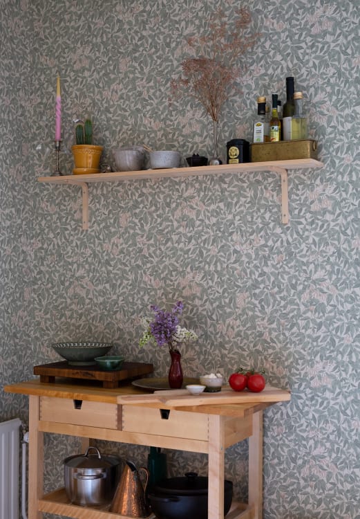 Sandberg tapeet Linnea, Garden Green 838-38