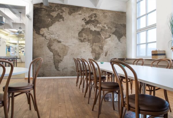 Rebel Walls pilttapeet World Map, Brown R10772