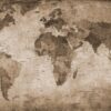 Rebel Walls pilttapeet World Map, Brown R10772