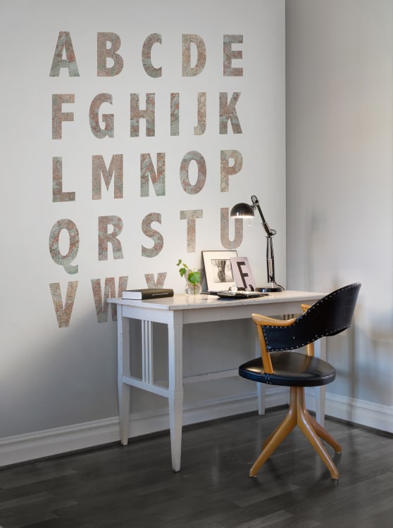 Rebel Walls pilttapeet Map Alphabet R10891