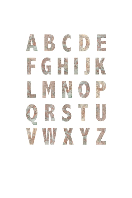 Rebel Walls pilttapeet Map Alphabet R10891