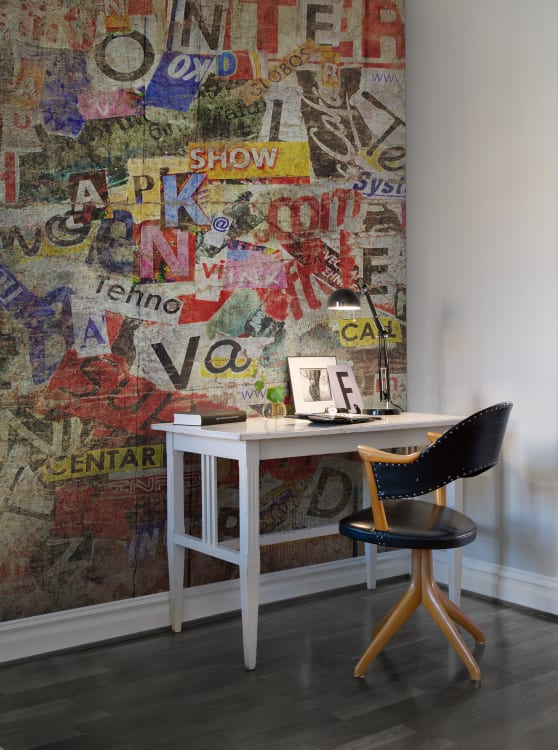 r11201_interior1 Rebel Walls pilttapeet Newspaper Clippings R11201