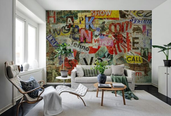 r11201_interior3 Rebel Walls pilttapeet Newspaper Clippings R11201