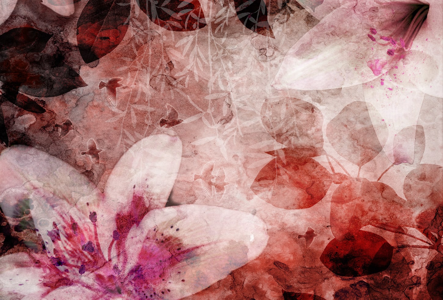 Rebel Walls pilttapeet Garden Of Dreams, Red R12063