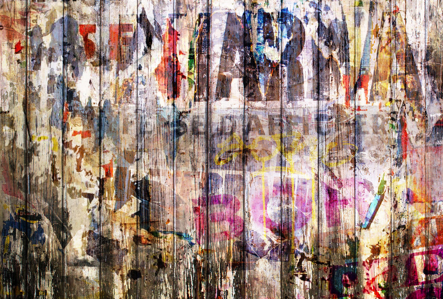 Rebel Walls pilttapeet Graffiti On Boards R12131
