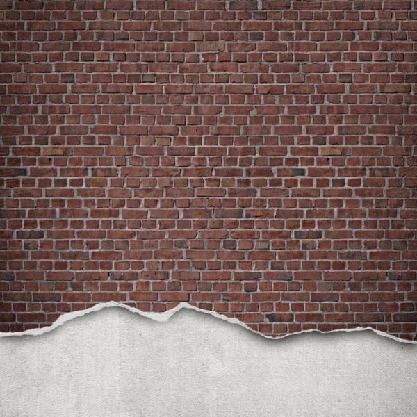 Rebel Walls pilttapeet Well-Worn Brick Wall, Red R12221
