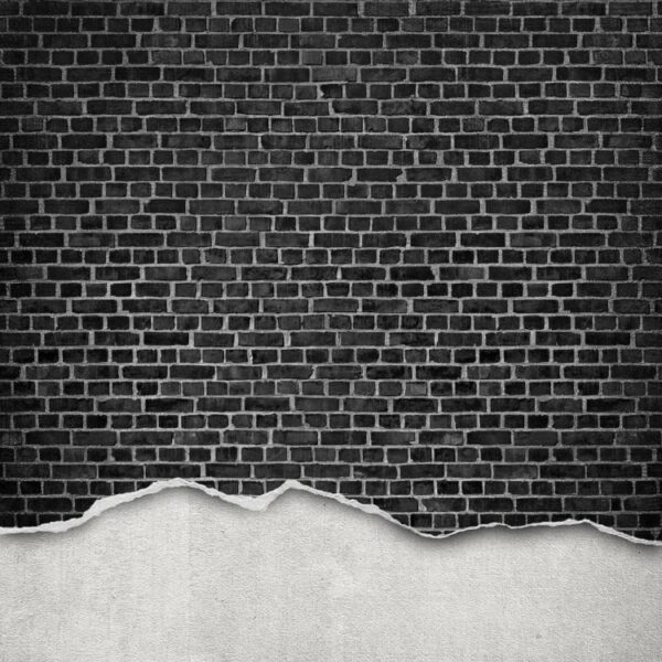 Rebel Walls pilttapeet Well-Worn Brick Wall, Black R12222