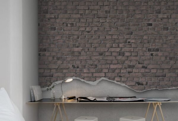 Rebel Walls pilttapeet Well-Worn Brick Wall, Old Style R12223