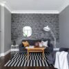 Rebel Walls pilttapeet Well-Worn Brick Wall, White R12224