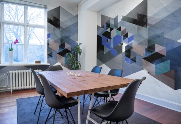 r12312_interior2 Rebel Walls pilttapeet Fractal, Blue R12312