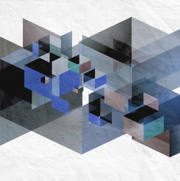 r12312_product Rebel Walls pilttapeet Fractal, Blue R12312