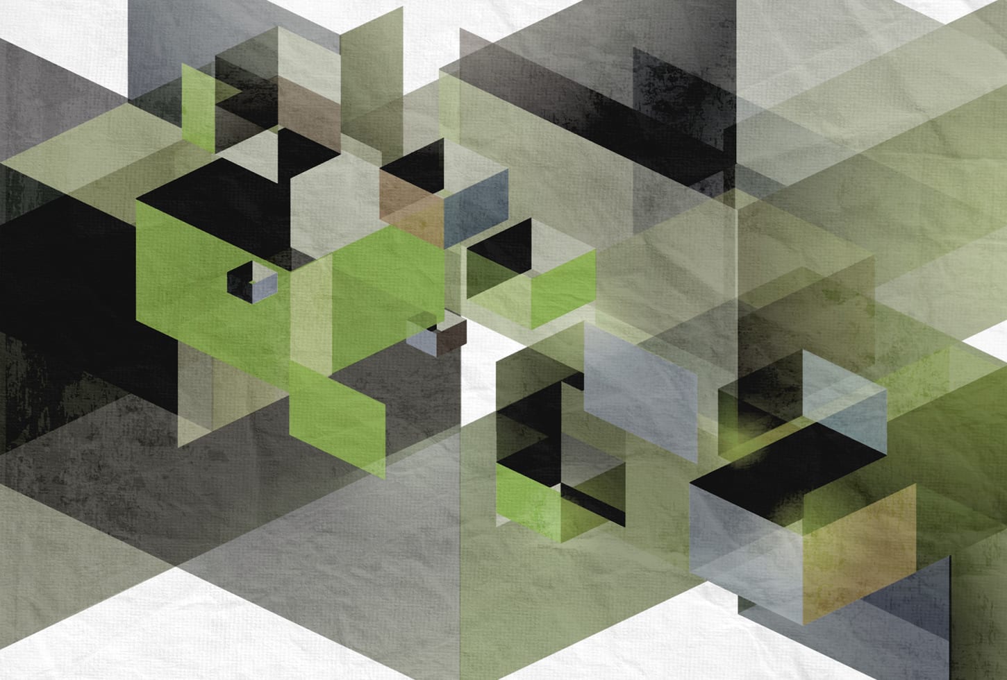 Rebel Walls pilttapeet Fractal, Green R12314