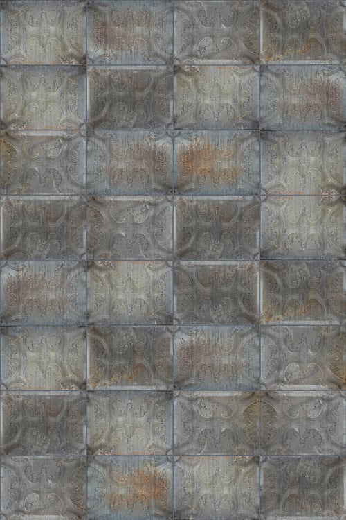 Rebel Walls pilttapeet Tin Plates, Black R12852
