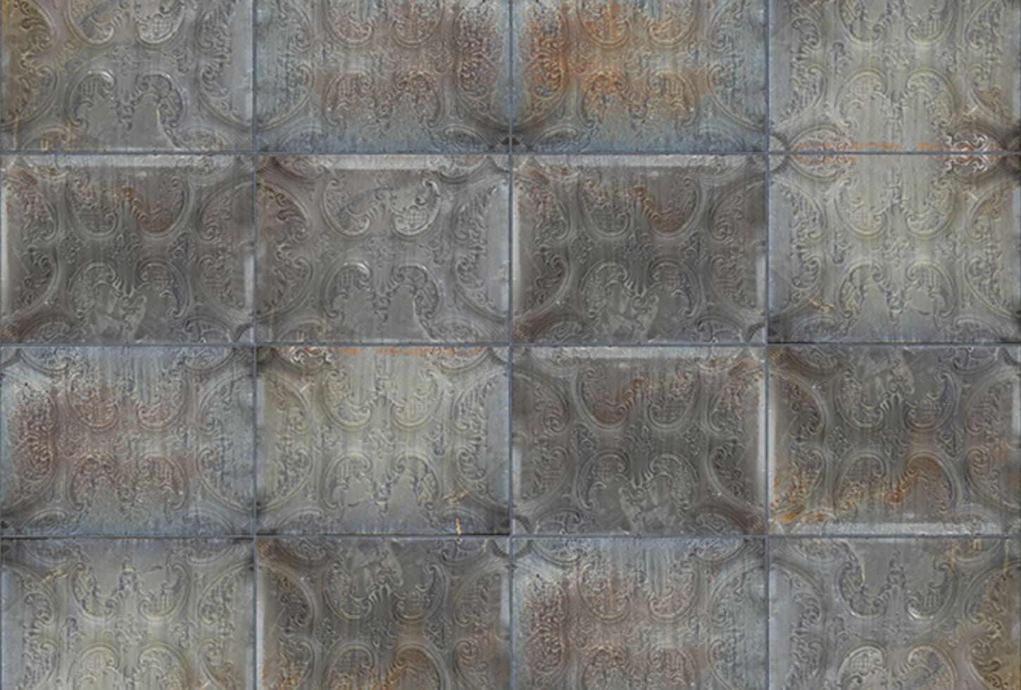 Rebel Walls pilttapeet Tin Plates, Black R12852