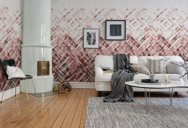 Rebel Walls pilttapeet Dream Weaver, Burgundy R12893