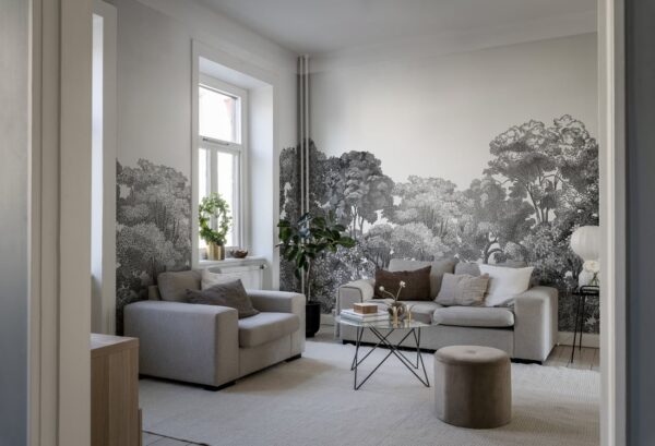 Rebel Walls pilttapeet Bellewood, Black Toile R13053