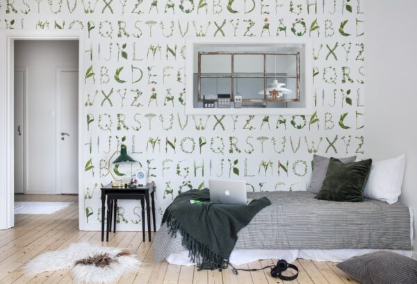 Rebel Walls pilttapeet Floral Alphabet R13195