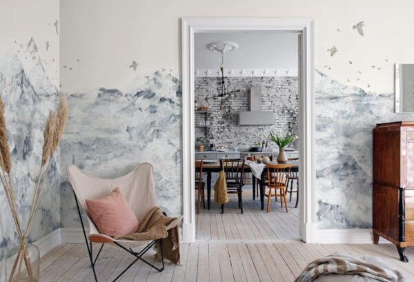 Rebel Walls pilttapeet Paper Mountains, Blue R13872