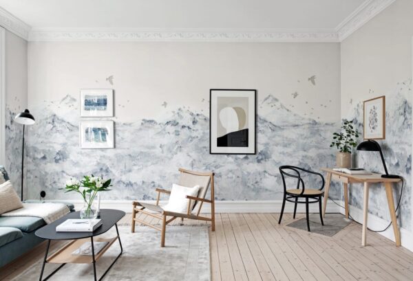 Rebel Walls pilttapeet Paper Mountains, Blue R13872