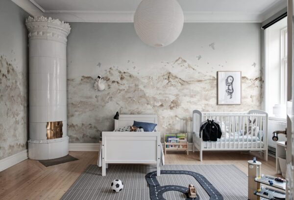 r13873_interior1 Rebel Walls pilttapeet Paper Mountains, Sepia R13873