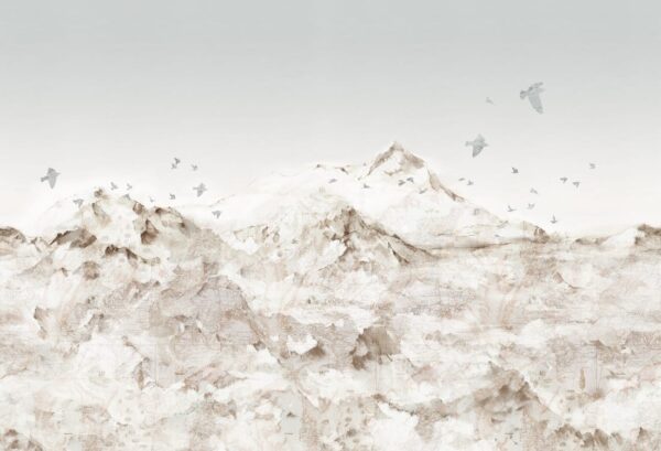 r13873_product Rebel Walls pilttapeet Paper Mountains, Sepia R13873