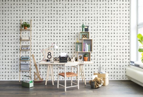 Rebel Walls pilttapeet Typomania R13971