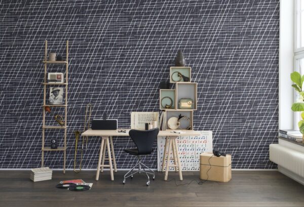 Rebel Walls pilttapeet Note Sheets, Denim R14024