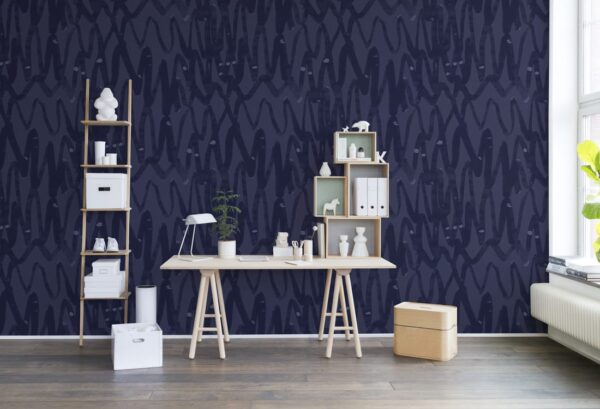 r14093_interior1 Rebel Walls pilttapeet Pulse Of Passion, Blue R14093