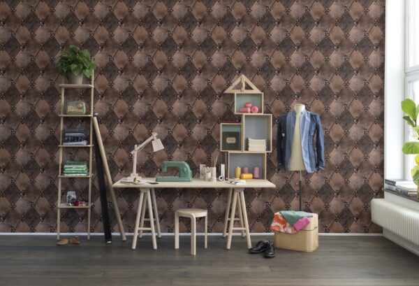 Rebel Walls pilttapeet Leather Rhombs, Vintage R14122
