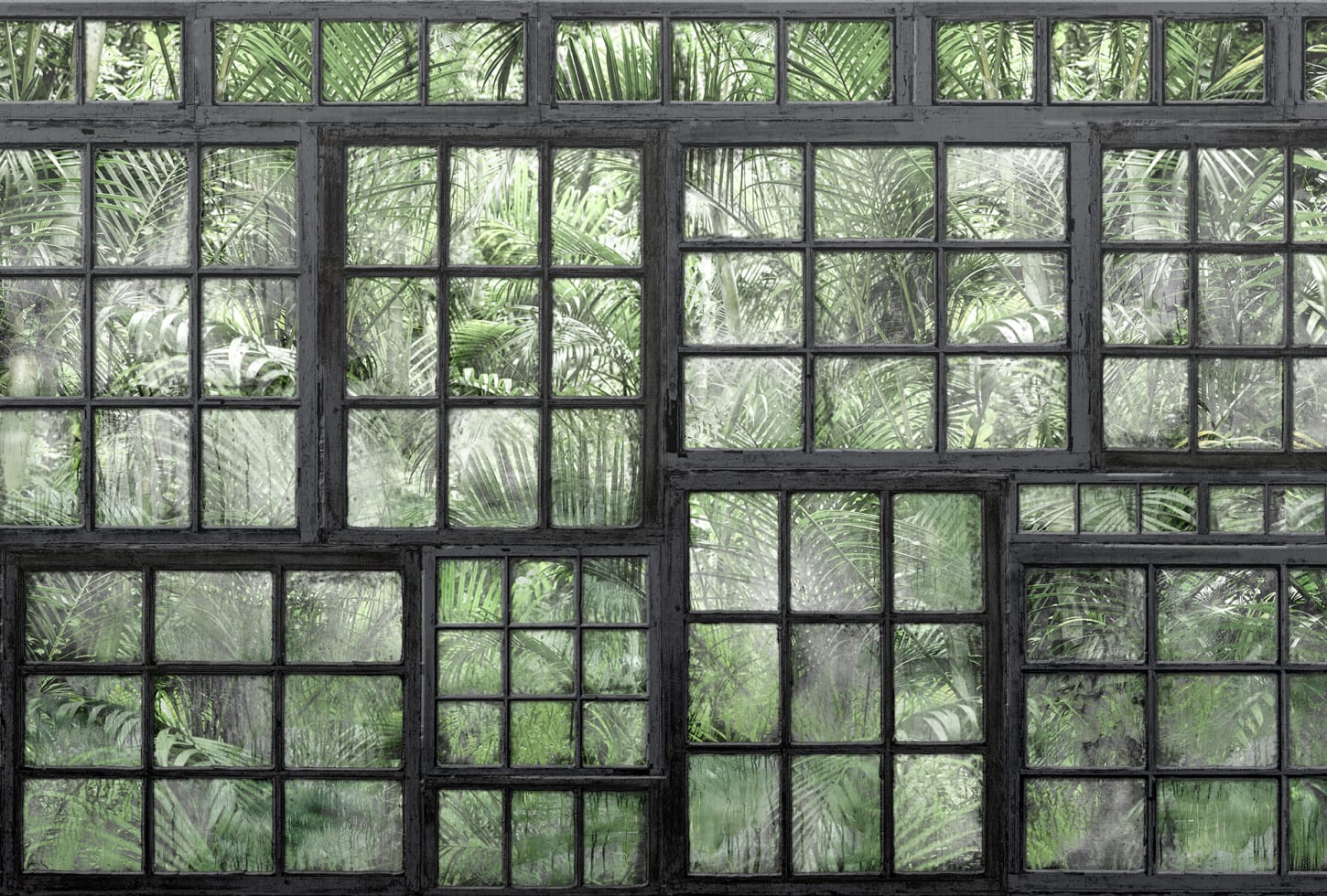 Rebel Walls pilttapeet Perspective Jardin, Noir R14372