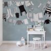 Rebel Walls pilttapeet Laundry Day, Blue R14442