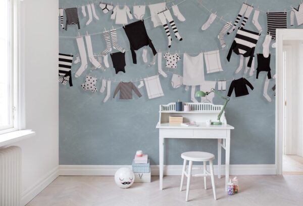 Rebel Walls pilttapeet Laundry Day, Blue R14442