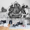 Rebel Walls pilttapeet High Seas, Black R14501