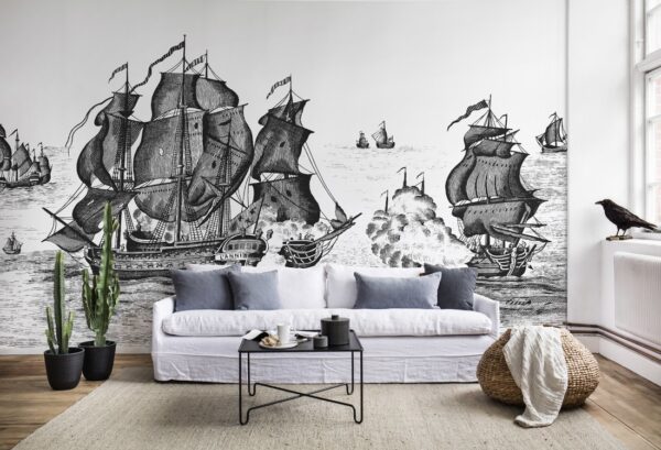 Rebel Walls pilttapeet High Seas, Black R14501