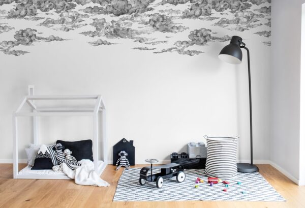 Rebel Walls pilttapeet Cotton Skies, Black R14511