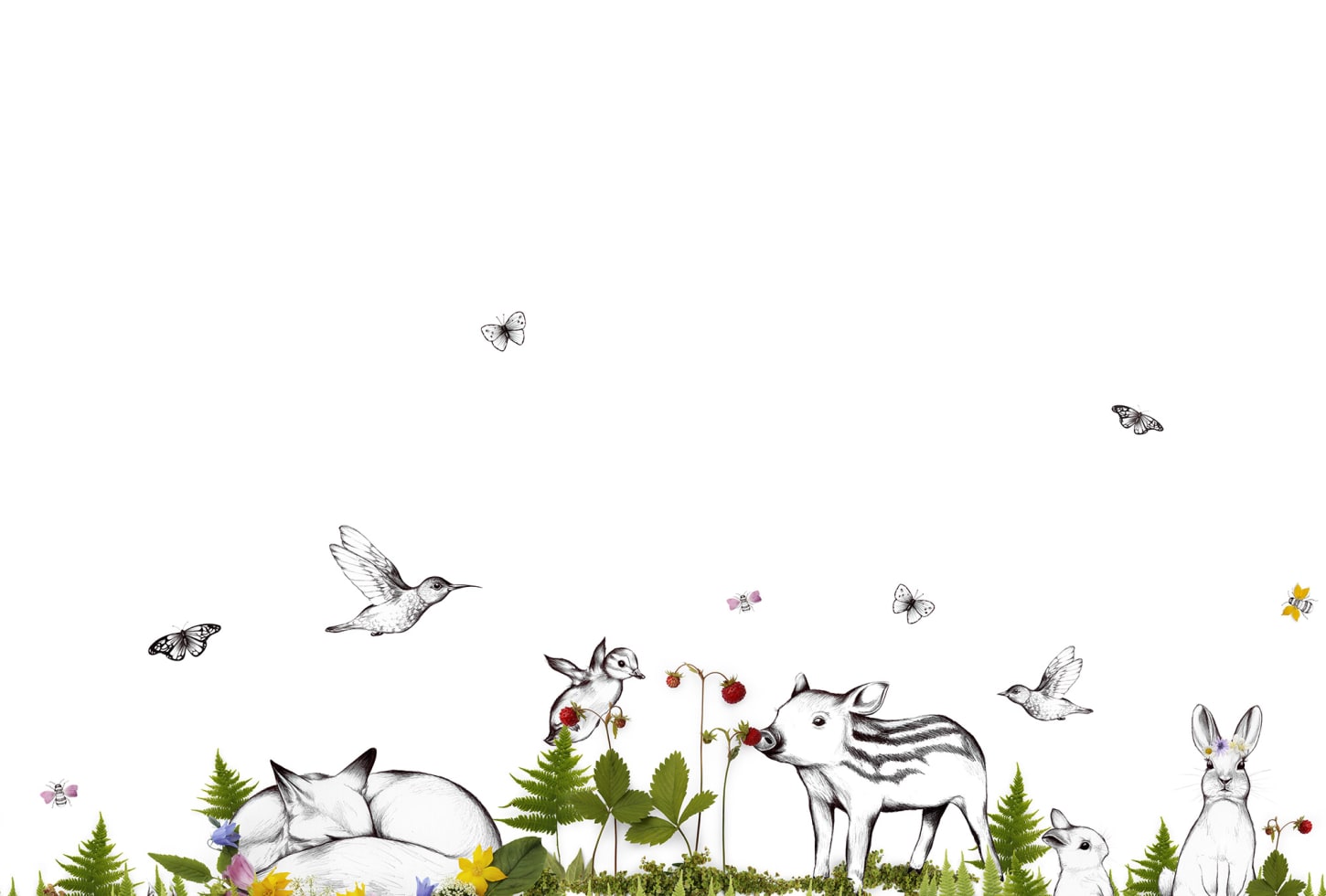 Rebel Walls pilttapeet The Rabbits Playground R14551
