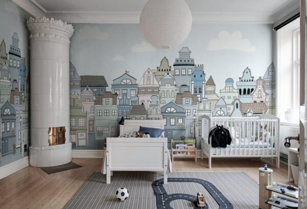 Rebel Walls pilttapeet London Houses, Blue R14603
