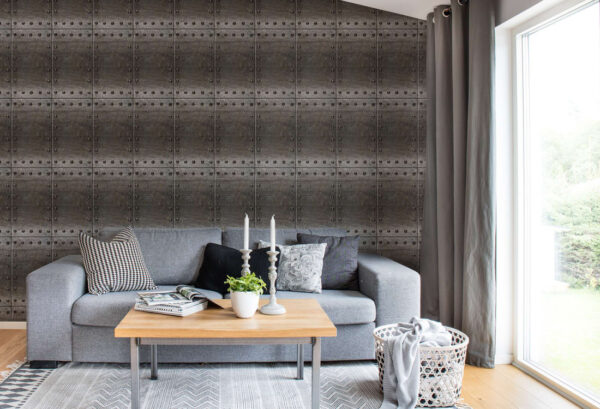 r14941_interior1 Rebel Walls pilttapeet Riveted Tiles R14941